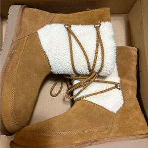 Cozy Tan and Cream Women's Boots